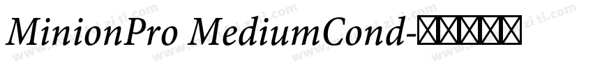 MinionPro MediumCond字体转换